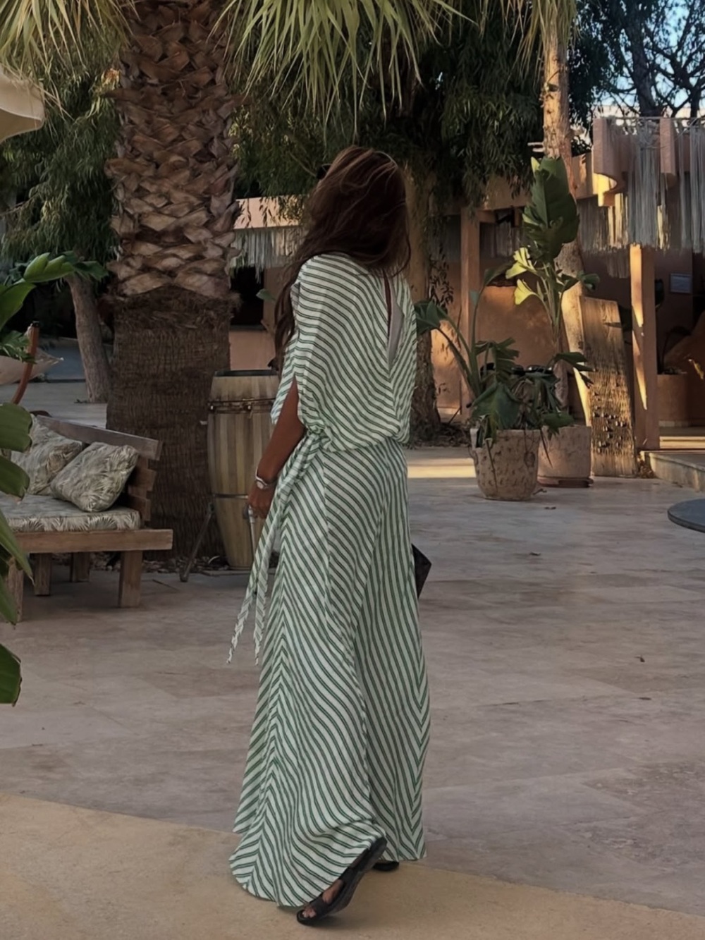 Zara Mint and White Striped Maxi Dress - Picture 4 of 14